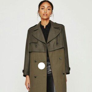 AG olive green trench coat